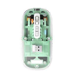 Source manufacturer transparent mouse Type-C charging magnetic three-mode low power consumption one-key return desktop wireless mouse