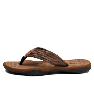 Amazon foreign trade plus size export flip-flops flat home woven flip-flops men's outdoor beach shoes