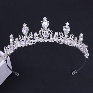 Red Crown headdress Garland Super fairy children princess birthday performance performance headdress flower piano competition crown headband