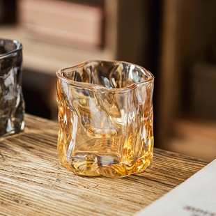 Light Luxury Glass Creative Twisted Cup Household Water Cup Transparent Cup Summer Cup Wholesale Dining Bar Whiskey Wine Cup