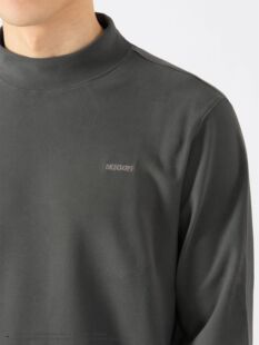 Wesson Men's Double-sided Fleece Mid-collar Long-sleeved Men's Autumn and Winter Casual Fleece Warm Sanding Semi-high Collar Base Sweatshirt