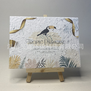 Environmental protection seed paper customized greeting card postcard customized admission ticket germination invitation invitation invitation 10 * 15cm
