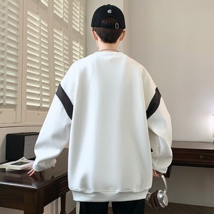 Spring and Autumn Round Neck Sweatshirt suit Men's Fashion Brand Set with Casual Pants Handsome Fashion Two-piece Set for Teenagers and Students