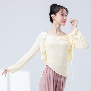 Modern Dance Practice Clothes for Women, New Style Swing Collar, Beautiful Back Yoga Vest, Nude Running Fitness Sports Intimates, Dance Clothes