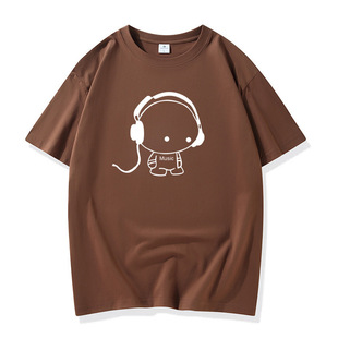Heavy Cotton 220g Short-sleeved T-shirt Men's and Women's Half-sleeved Summer Loose Large Size Trendy Casual Student Crewneck Base Shirt