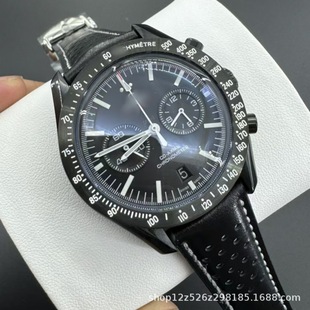Oujia Speedmaster Apollo 8 Series Men's Stainless Steel Quartz Chronograph Multi-Function Mechanical Watch Drop Shipping