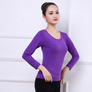 Qiu Shi Yu Dance Practice Dress Female Adult Modal Crewneck Top Long Sleeve Art Test Student Modern Dance Dress