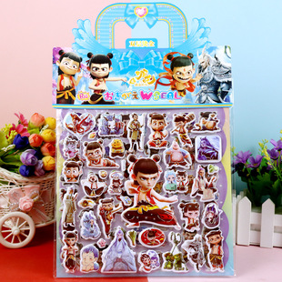 Children's Cartoon Stickers Double-Layer Three-Dimensional Sanrio Kouromi melody Ultraman Frozen Bubble Stickers