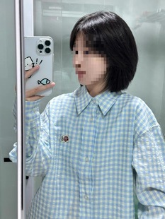 Lazy Style Korean Style Plaid Shirt Coat Women's Spring New Long-sleeved Shirt Loose Sun-protective Casual Top Trendy
