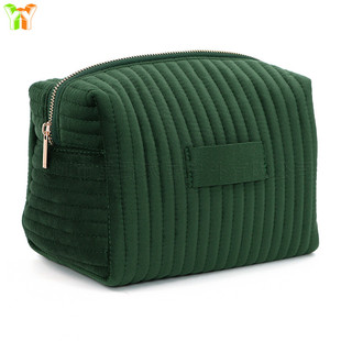 In stock velvet cosmetic bag four-color large capacity skin care product storage bag portable simple style cosmetic storage bag