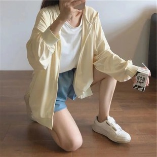 Breathable Sun-protective Clothing for Women's Outer Wear New Spring and Summer Loose All-match Korean-style Lightweight Cardigan Top Coat Sun-protective Shirt