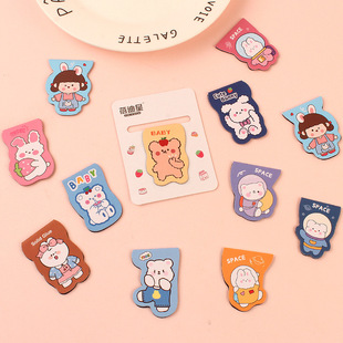 Magnetic bookmark creative cartoon animal pattern page holder 3337 bookmark buckle single packaging student school supplies