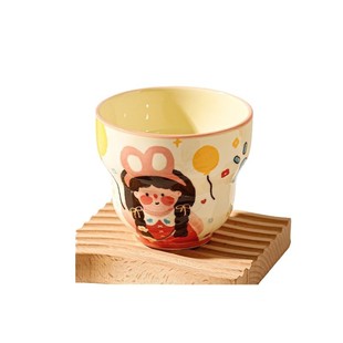 Cartoon gourd cup new family of four cute boys and girls mug coffee cup household ceramic underglaze color