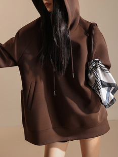 Fall/winter side slit hooded loose pullover sweater casual Korean sports silhouette casual# MD064115-03
