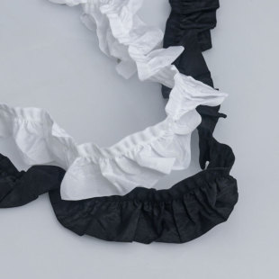 in stock 2.5CM unilateral semi-transparent fungus elastic ruffle with handmade DIY skirt doll clothing accessories lace
