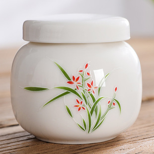 Small size Chinese pill powder cream sub-bottle paste jar tea jar honey liquid thread sealed ceramic jar