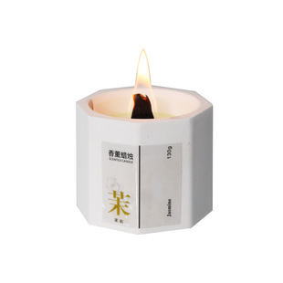 New Chinese Style Octagonal Cup Osmanthus Fragrant Aromatherapy Candle Gypsum Bedroom Lasting Incense Home Atmosphere Aromatherapy Accompanying Gift