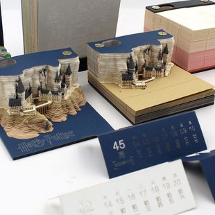 3d трехмерная бумажная резьба заметка книга архитектурный стиль ручной разрывной подарок китайский стиль diy ручной календарь для настольных украшений