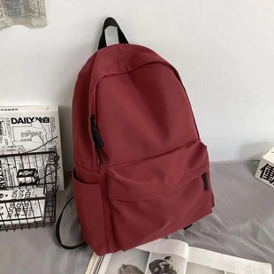 Backpack female student all-match ins solid color schoolbag large capacity backpack Primary School Junior High School High School student university Korean style