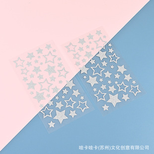 Star stickers gold and silver mans star bright crystal diy hand account goo card nail decoration material stickers super flash nail shop
