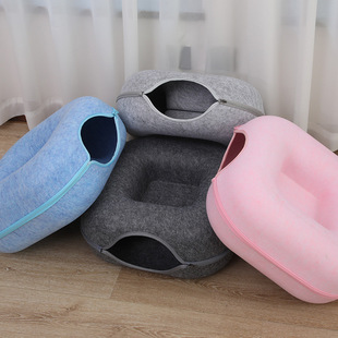 Cat Nest Four Seasons Universal Winter Warm Cat Bed Felt Villa Cat Head Nest Dog Sleeping House Kennel in Winter