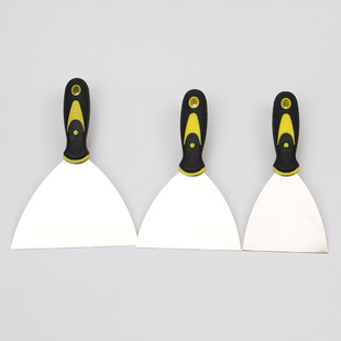 Double-color handle putty knife 1-inch 2-inch 3-inch 4-inch 5-inch 6-inch plastic handle batch knife putty knife stainless steel cleaning shovel