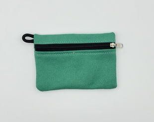 New mini zipper small wallet solid color canvas key bag hand multi-function bank card change storage bag tide