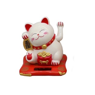 Small waving cat solar energy waving cat creative car ornaments craft gifts wholesale spot