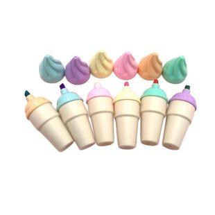 [Opening season] macaron color highlighter ice cream cone shape highlighter XYH-1708