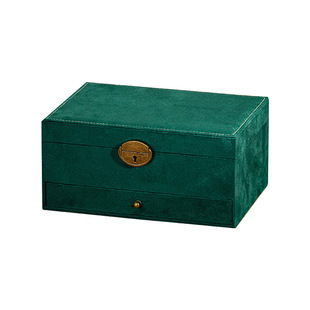 Suede Jewelry Box Three-Layer Drawer Large Capacity Jewelry Box Earrings Earrings Bracelet Necklace Jewelry Storage Box for Women