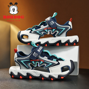 Babu Bean Children's Shoes Boys Sandals 2025 New Summer Middle and Large Children's Soft Sole Sports Beach Shoes