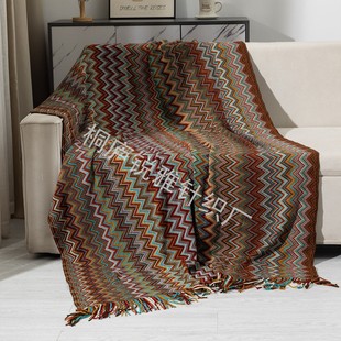 Bohemian Sofa Blanket, High-End Decorative Blanket, Knitted Blanket, Office Nap Blanket, Air-Conditioning Blanket, Sofa Blanket