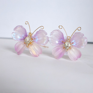 Tulip Butterfly Antique High-end Hair Hairpin Summer Simple Small Hairpin Daily Hair Dress Chinese Clothes Hairpin Accessories