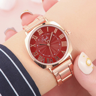 Foreign trade explosions fashion Roman ladies watch women's watch sun grain steel belt quartz watch watch manufacturers wholesale