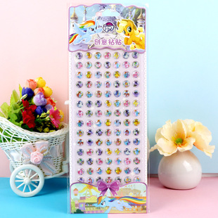 Sanrio Kuromi Strawberry Bear Ultraman Nezha Cartoon Diamond Girl Stickers Children's Crystal Gem Stickers