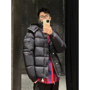 Mengjia новый матовый матовый короткий утолщение с капюшоном