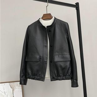 2025 autumn popular stand collar leather women's cotton jacket small coat temperament early autumn new explosions