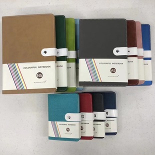 Dicai color surface notepad B5 A5 A6 open notebook soft leather book meeting work record book Diary book 94 pieces