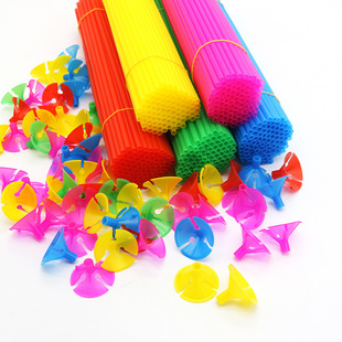 Cross-border balloon support Rod Berry bouquet Rod transparent white hard plastic rod hand Rod support Rod Amazon