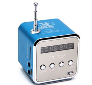 TD-V26 портативный мини-динамик с экраном радио ноутбук MP3-плеер динамик карта стерео