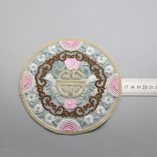 small size Embroidery Round Cloth Sticker New Chinese Style Clothes Jeans Embroidered Patch Ethnic Style Pattern Embroidered Pieces