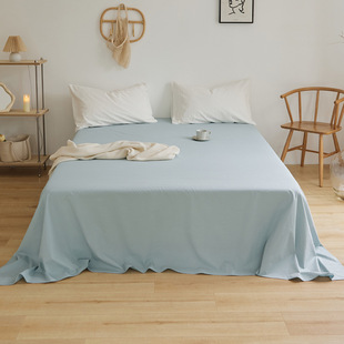 Breathable and Soft Pure Cotton Single Piece Pure Color Bed Bed Sheets Washed Cotton 100% Cotton Fitted Bed Sheets Single Piece Spring and Summer Four-Season Quilt Cover