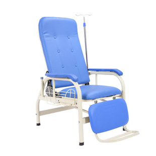 Hospital Infusion Chair Single Waiting Multifunctional Stainless Steel Reclining Type with Tripod for Clinic Water Hanging