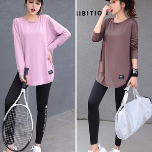 Amazon plus size yoga fitness suit 2025 new outdoor running gym chubby girl slim loose sportswear