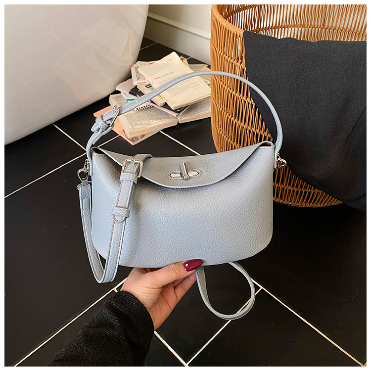 2026 Spring New Korean Style Fresh and Simple Stylish Solid Color Handbag, Elegant Casual Crossbody Bag for Women