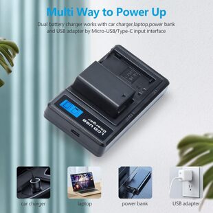 Suitable for Nikon Z50 digital camera REYTRIC EN-EL25 replacement battery and dual USB charger