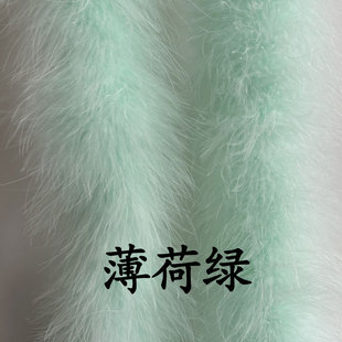 High-grade thickened encryption 40g large turkey feather strip color wool scarf stage performance clothing accessories