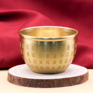 Brass Baifu cylinder desktop ornaments laser copper crafts water cylinder cup factory in stock wholesale a generation of hair