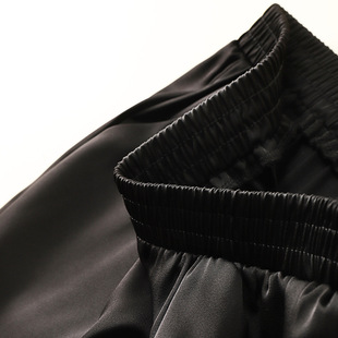 Ice Silk Acetic Acid Wide-Leg Pants Women's Capri Pants Summer Thin Silk Straight Casual Pants Silky Satin Dape Pajama Pants