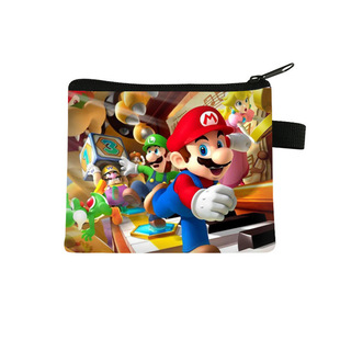 New Bag Super Mary Mario Coin Purse Children's Cute Headphones Fashion Storage Bag Trend Zipper Card